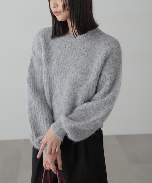 FREE'S MART（フリーズマート）の「◆ミックスシャギーショート丈ニット（ニット/セーター・レディース・レッド/ホワイト/グレー・FREE）」の18枚目の写真