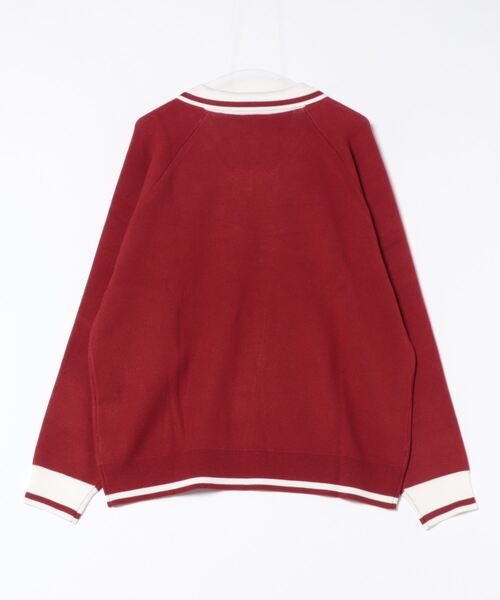 SPINNS（スピンズ）の「ストリート＆グランジ/スウェット感覚で着れる！襟付きゲームデザインニット（ニット/セーター・メンズ・レッド/ホワイト/ネイビー/ブラック・ONESIZE）」の5枚目の写真