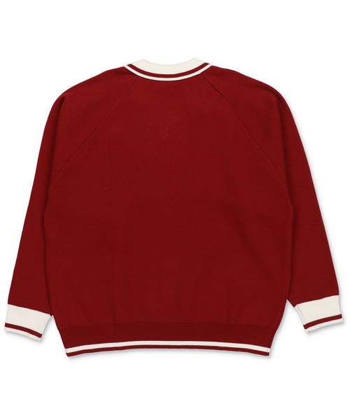 SPINNS（スピンズ）の「ストリート＆グランジ/スウェット感覚で着れる！襟付きゲームデザインニット（ニット/セーター・メンズ・レッド/ホワイト/ネイビー/ブラック・ONESIZE）」の6枚目の写真