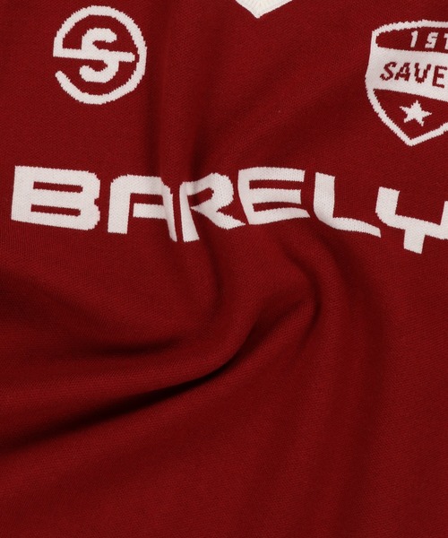 SPINNS（スピンズ）の「ストリート＆グランジ/スウェット感覚で着れる！襟付きゲームデザインニット（ニット/セーター・メンズ・レッド/ホワイト/ネイビー/ブラック・ONESIZE）」の9枚目の写真