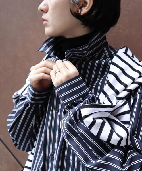 JOURNAL STANDARD LUXE（ジャーナルスタンダード　ラックス）の「【NOV】ドレス（シャツワンピース・レディース・ネイビー・FREE）」の2枚目の写真