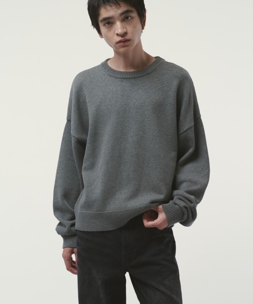 #FR2GOLF クルーネックセーター 黒 ニット セーター メンズ◇クルーネック＆モックネック