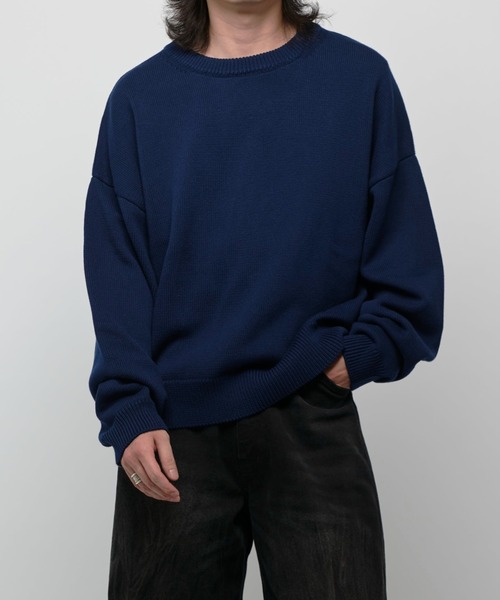 LOHEN ウールカシミヤクルーネッククロップドニット LOHEN 】ウールカシミヤクルーネッククロップドニットグレー