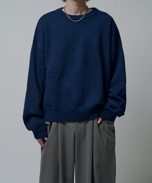 クロップドクルーネックニット（ニット/セーター）｜Lui's