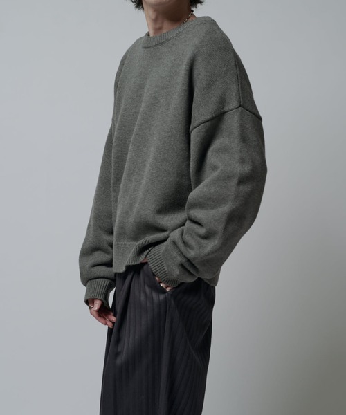 [新品] LUPO DI MARE セーター S 黒 クロップドクルーネックニット（ニット/セーター）｜Lui's
