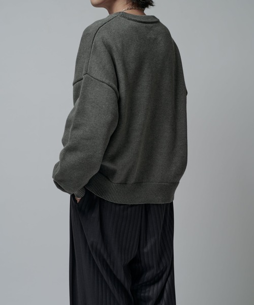 クロップドクルーネックニット（ニット/セーター）｜Lui's（ルイス）の