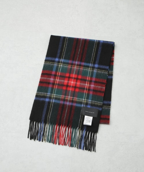 NANO universe（ナノユニバース）の「ソフトカシミヤブレンドチェックマフラー（マフラー・メンズ・レッド/イエロー/グリーン・FREE）」の9枚目の写真