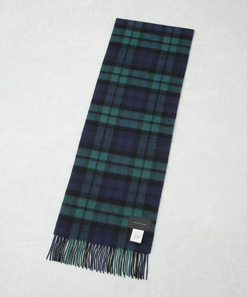 NANO universe（ナノユニバース）の「ソフトカシミヤブレンドチェックマフラー（マフラー・メンズ・レッド/イエロー/グリーン・FREE）」の5枚目の写真