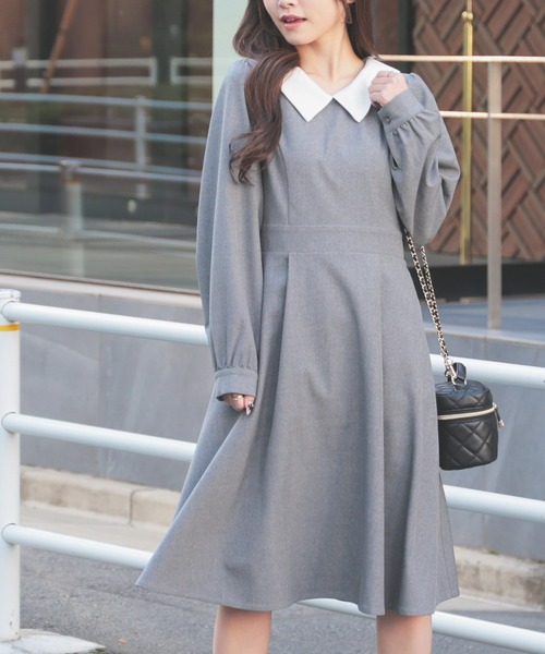 Honeys（ハニーズ）の「衿付ワンピース（ワンピース・レディース・ブラック/ピンク/杢グレー・M/LL/S/L/SS）」の13枚目の写真