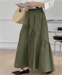 ボリュームティアードロングスカート