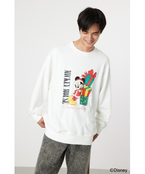 RODEO CROWNS WIDE BOWL（ロデオクラウンズワイドボウル）の「(MICKEY)Xmasスウェットトップス（スウェット・レディース・レッド/オフホワイト・MEDIUM/LARGE）」の15枚目の写真