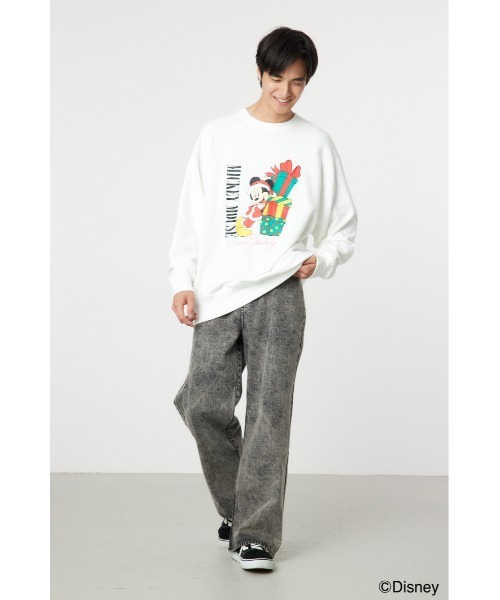 RODEO CROWNS WIDE BOWL（ロデオクラウンズワイドボウル）の「(MICKEY)Xmasスウェットトップス（スウェット・レディース・レッド/オフホワイト・MEDIUM/LARGE）」の18枚目の写真