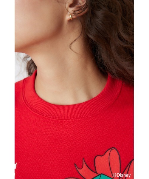 RODEO CROWNS WIDE BOWL（ロデオクラウンズワイドボウル）の「(MICKEY)Xmasスウェットトップス（スウェット・レディース・レッド/オフホワイト・MEDIUM/LARGE）」の5枚目の写真