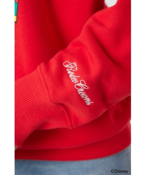 RODEO CROWNS WIDE BOWL（ロデオクラウンズワイドボウル）の「(MICKEY)Xmasスウェットトップス（スウェット・レディース・レッド/オフホワイト・MEDIUM/LARGE）」の7枚目の写真
