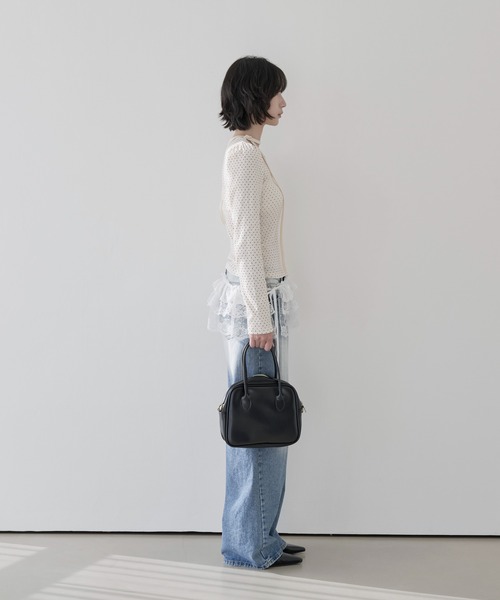 UNE MANSION(ユヌマンション)の「レースリボンチュールベルトラップスカートビスチェ(スカート・レディース・ブラック/ホワイト・ONE SIZE)」の4枚目の写真