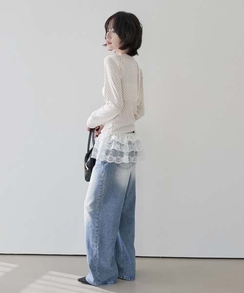 UNE MANSION(ユヌマンション)の「レースリボンチュールベルトラップスカートビスチェ(スカート・レディース・ブラック/ホワイト・ONE SIZE)」の8枚目の写真