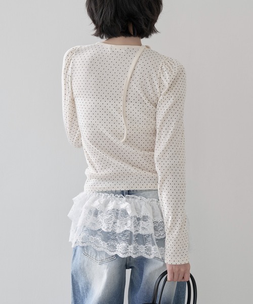 UNE MANSION(ユヌマンション)の「レースリボンチュールベルトラップスカートビスチェ(スカート・レディース・ブラック/ホワイト・ONE SIZE)」の10枚目の写真