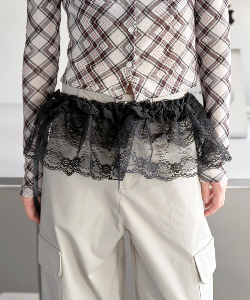 UNE MANSION(ユヌマンション)の「レースリボンチュールベルトラップスカートビスチェ(スカート・レディース・ブラック/ホワイト・ONE SIZE)」の17枚目の写真