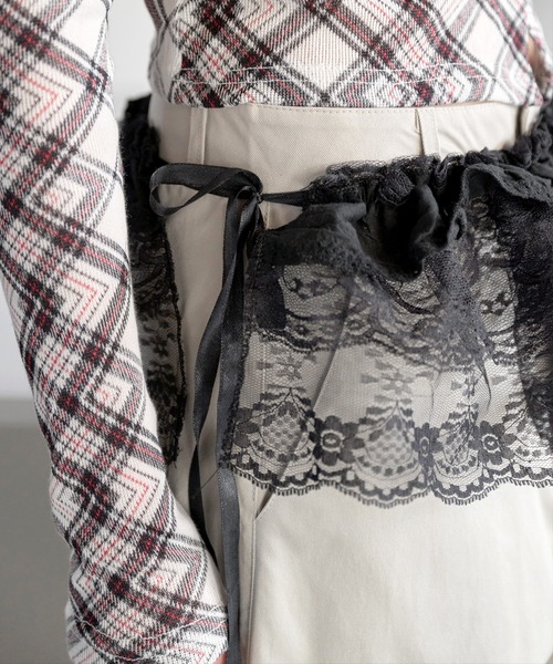 UNE MANSION(ユヌマンション)の「レースリボンチュールベルトラップスカートビスチェ(スカート・レディース・ブラック/ホワイト・ONE SIZE)」の19枚目の写真