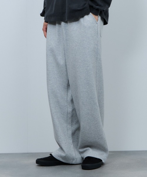 URBAN COLLECTION(アーバンコレクション)の「【URBANCOLLECTION/アーバンコレクション】 ワイドスウェットイージーパンツ セットアップ対応(スウェットパンツ・メンズ・杢グレー/カーキ/ブラック/ブラウン・L/M/S)」の2枚目の写真