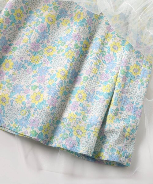 apres les cours（アプレレクール）の「【ジュニア対応】フラワーチュールワンピース＿アプレレクールマシェリ（ワンピース・キッズ・サックスブルー/アイボリー・90/100/110/120/80/130/140）」の8枚目の写真