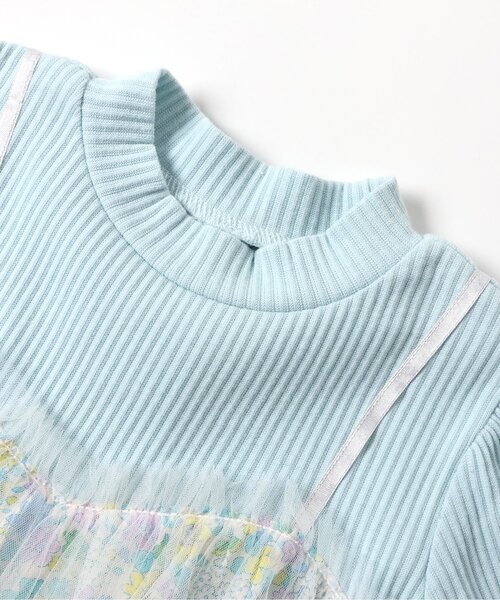 apres les cours（アプレレクール）の「【ジュニア対応】フラワーチュールワンピース＿アプレレクールマシェリ（ワンピース・キッズ・サックスブルー/アイボリー・90/100/110/120/80/130/140）」の15枚目の写真