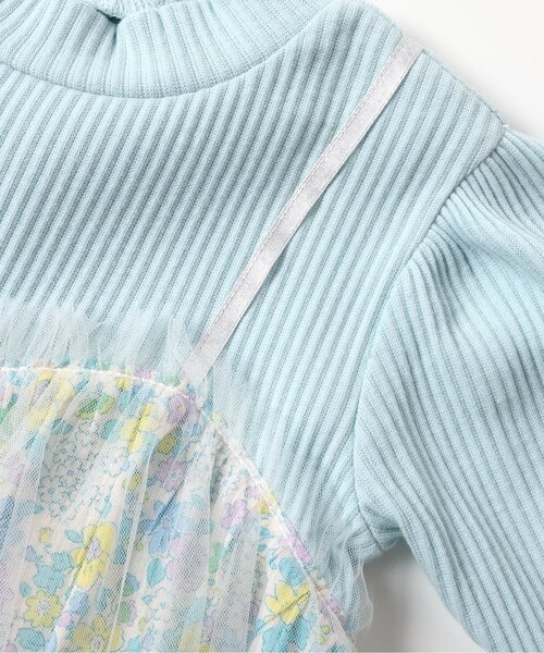 apres les cours（アプレレクール）の「【ジュニア対応】フラワーチュールワンピース＿アプレレクールマシェリ（ワンピース・キッズ・サックスブルー/アイボリー・90/100/110/120/80/130/140）」の16枚目の写真