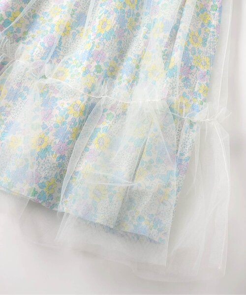 apres les cours（アプレレクール）の「【ジュニア対応】フラワーチュールワンピース＿アプレレクールマシェリ（ワンピース・キッズ・サックスブルー/アイボリー・90/100/110/120/80/130/140）」の17枚目の写真