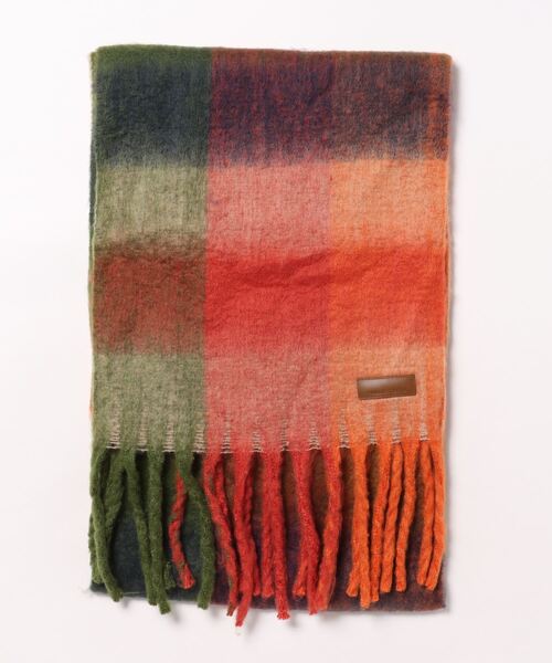 PUBLIC TOKYO（パブリックトウキョウ）の「ヘアリーフリンジマフラー（マフラー・レディース・オレンジ/ブラック/グレー/ブルー/その他4/その他2/グリーン×ピンク/ブラウン系/イエロー×グリーン・FREE）」の8枚目の写真