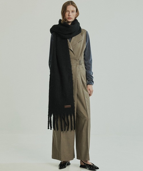 PUBLIC TOKYO（パブリックトウキョウ）の「ヘアリーフリンジマフラー（マフラー・レディース・オレンジ/ブラック/グレー/ブルー/その他4/その他2/グリーン×ピンク/ブラウン系/イエロー×グリーン・FREE）」の22枚目の写真