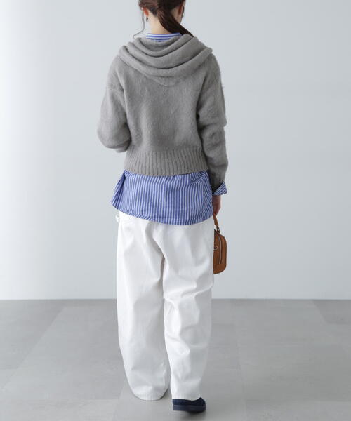 FREE'S MART（フリーズマート）の「◆スカーフ付きシャギーニット（ニット/セーター・レディース・レッド/ホワイト/グレー・FREE）」の5枚目の写真