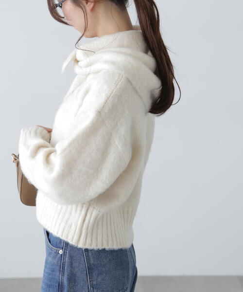 FREE'S MART（フリーズマート）の「◆スカーフ付きシャギーニット（ニット/セーター・レディース・レッド/ホワイト/グレー・FREE）」の11枚目の写真