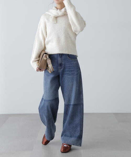 FREE'S MART（フリーズマート）の「◆スカーフ付きシャギーニット（ニット/セーター・レディース・レッド/ホワイト/グレー・FREE）」の16枚目の写真