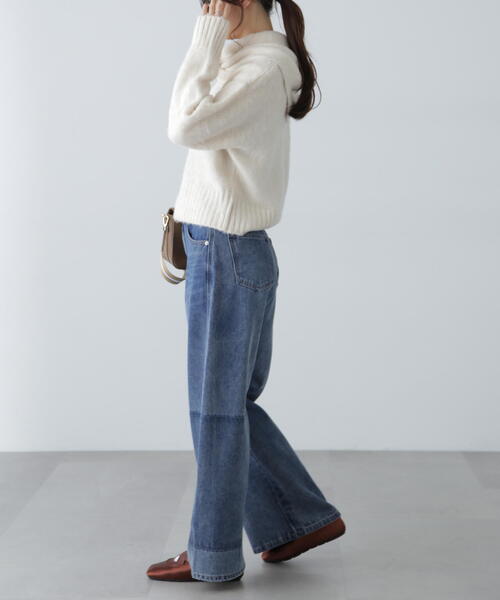 FREE'S MART（フリーズマート）の「◆スカーフ付きシャギーニット（ニット/セーター・レディース・レッド/ホワイト/グレー・FREE）」の17枚目の写真