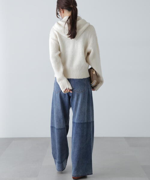 FREE'S MART（フリーズマート）の「◆スカーフ付きシャギーニット（ニット/セーター・レディース・レッド/ホワイト/グレー・FREE）」の19枚目の写真