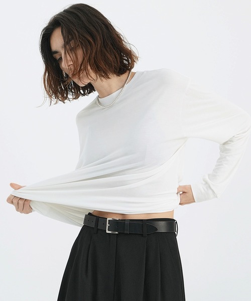 カットソー(長袖+七分) C/N SOFT CUT TOPS C/N SOFT CUT TOPS（Tシャツ/カットソー）｜CLANE（クラネ）の