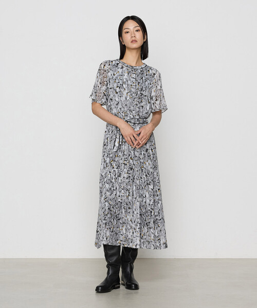 K.T KIYOKO TAKASE(キヨコタカセ)の「カットジャカードアートプリント ドレス(ワンピース・レディース・ブラック・9号/7号)」の3枚目の写真