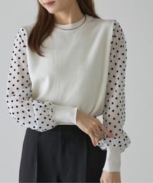 【ZOZO限定】ドットスリーブニット
