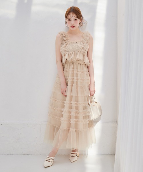 リボン付きポインテッドストラップシューズ（パンプス）｜one after