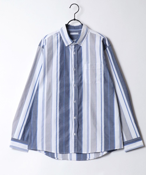 SITRY(シトリー)の「Broadcloth Stripe & Plaid Shirt/ストライプ チェック ブロードシャツ(シャツ/ブラウス・メンズ・ブルー系その他2/ブルー系その他3/ブルー系その他4/ブラック系その他/ブルー系その他/ホワイト系その他・M/L/LL)」の3枚目の写真