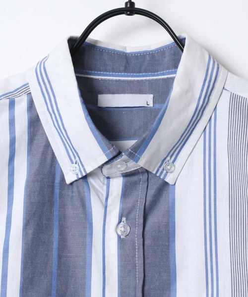 SITRY(シトリー)の「Broadcloth Stripe & Plaid Shirt/ストライプ チェック ブロードシャツ(シャツ/ブラウス・メンズ・ブルー系その他2/ブルー系その他3/ブルー系その他4/ブラック系その他/ブルー系その他/ホワイト系その他・M/L/LL)」の8枚目の写真