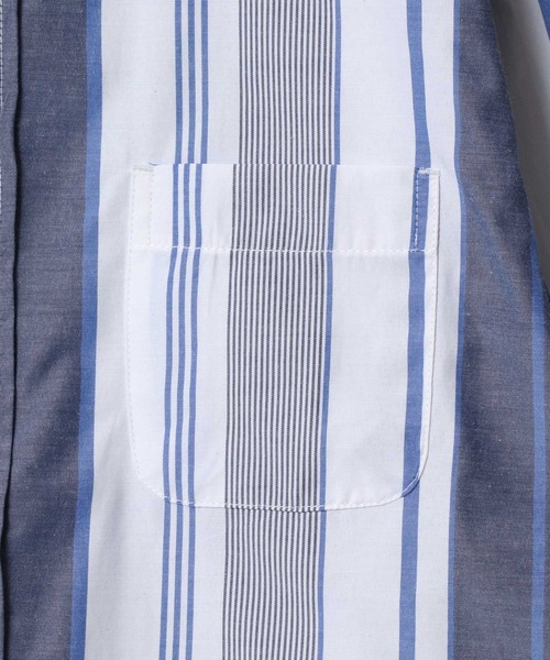 SITRY(シトリー)の「Broadcloth Stripe & Plaid Shirt/ストライプ チェック ブロードシャツ(シャツ/ブラウス・メンズ・ブルー系その他2/ブルー系その他3/ブルー系その他4/ブラック系その他/ブルー系その他/ホワイト系その他・M/L/LL)」の9枚目の写真