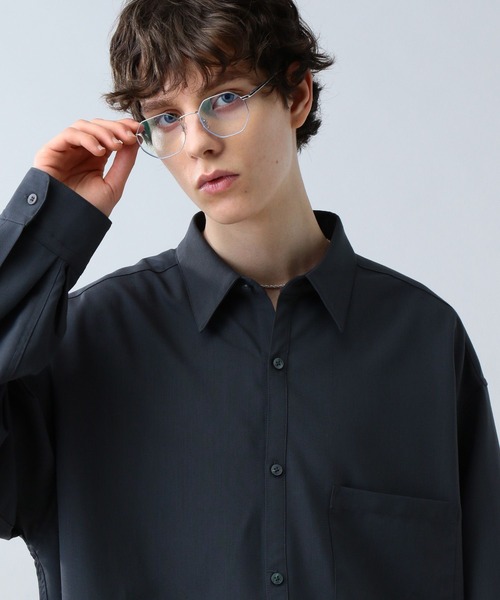 LURAKU(ルラク)の「【LURAKU】oversized shirts / LURAKU オーバーサイズシャツ(シャツ/ブラウス・メンズ・オフホワイト/グレー/ライトブルー・M/L/S)」の14枚目の写真