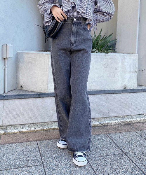INGNI(イング)の「デニムワイドパンツ(デニムパンツ・レディース・ブルー系その他/ブルー系その他3/ブルー系その他4/グレー・S/M)」の13枚目の写真