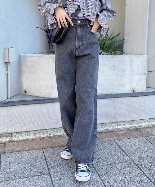 INGNI(イング)の「デニムワイドパンツ(デニムパンツ・レディース・ブルー系その他/ブルー系その他3/ブルー系その他4/グレー・S/M)」の12枚目の写真