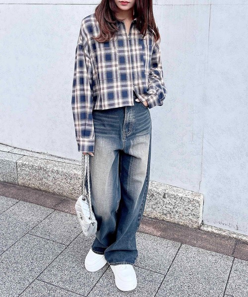 INGNI(イング)の「デニムワイドパンツ(デニムパンツ・レディース・ブルー系その他/ブルー系その他3/ブルー系その他4/グレー・S/M)」の15枚目の写真