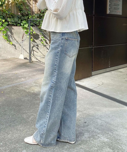 INGNI(イング)の「デニムワイドパンツ(デニムパンツ・レディース・ブルー系その他/ブルー系その他3/ブルー系その他4/グレー・S/M)」の6枚目の写真