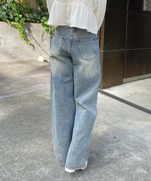 INGNI(イング)の「デニムワイドパンツ(デニムパンツ・レディース・ブルー系その他/ブルー系その他3/ブルー系その他4/グレー・S/M)」の5枚目の写真