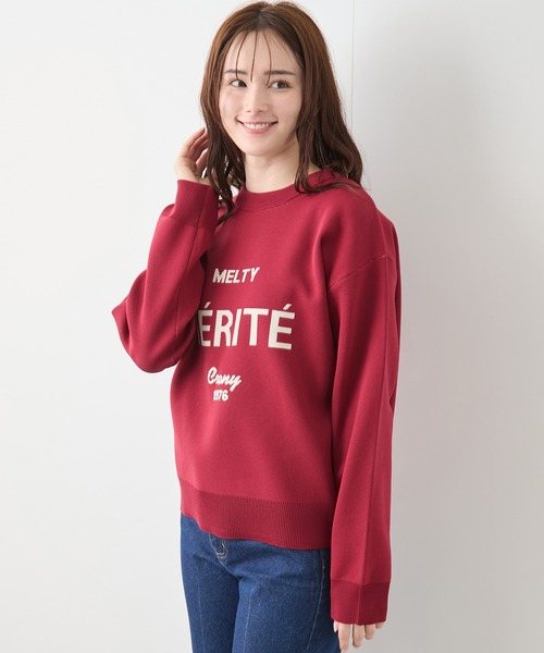 Jayro(ジャイロ)の「ロゴ柄エアーニット(Tシャツ/カットソー・レディース・ブラック/ワイン/ホワイト系その他2・FREE)」の12枚目の写真