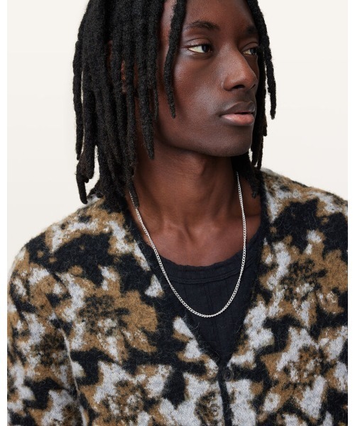 ALLSAINTS（オールセインツ）の「FLORELLE JACQUARD CARDIGAN | FLORELLE ジャカード カーディガン（カーディガン/ボレロ・メンズ・ブラック系その他・XS/S/M/L）」の4枚目の写真